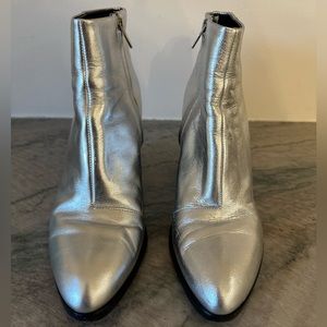 alexander wang silver gabi booties